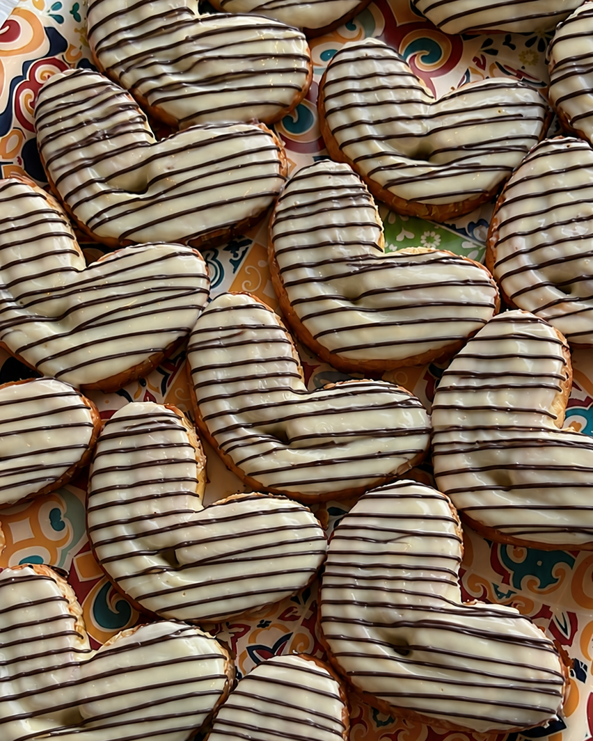 Palmeritas con Chocolate Blanco y Negro (PACK POR 4 UNIDADES)