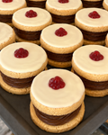 Alfajor Gourmet Frambuesa y Dulce de leche (PACK POR 6 UNIDADES)
